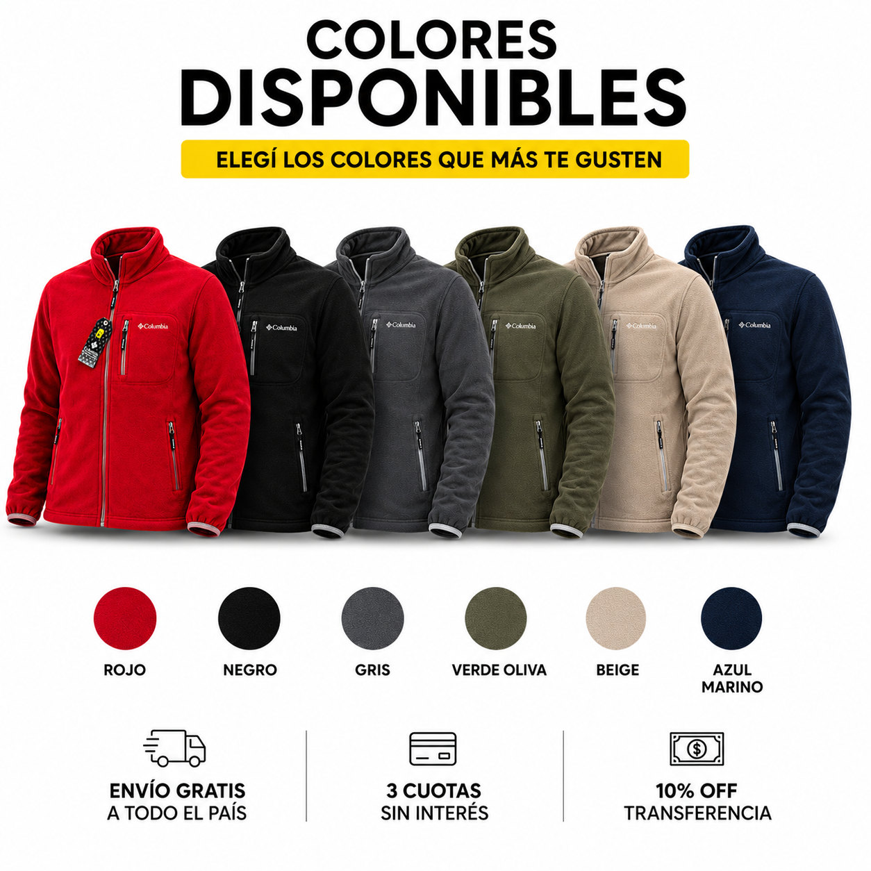 Colores surtidos de la campera micropolar